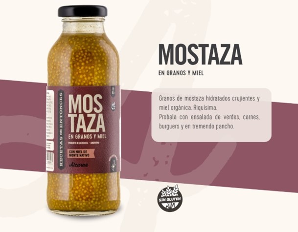 mostaza en granos y miel